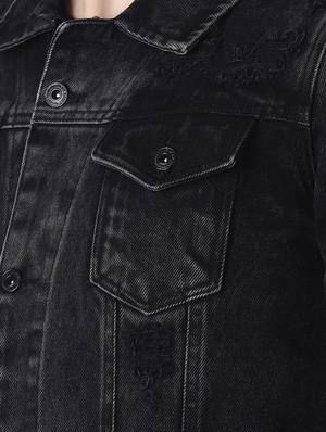 black washed denim jacket - 16756831 - Standard Image - 5