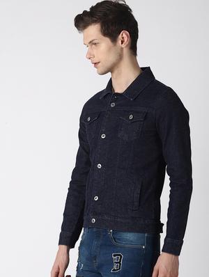 dark blue washed denim jacket - 16756832 - Standard Image - 2