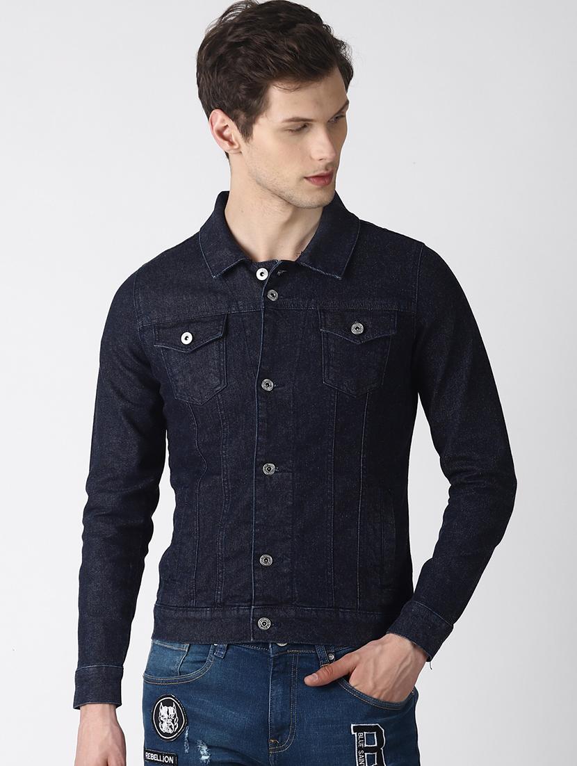 dark blue washed denim jacket - 16756832 - Zoom Image - 1