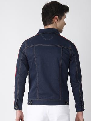 blue taped denim jacket - 16756834 - Standard Image - 3