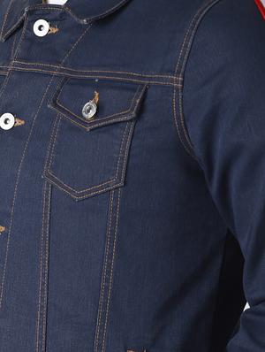 blue taped denim jacket - 16756834 - Standard Image - 5