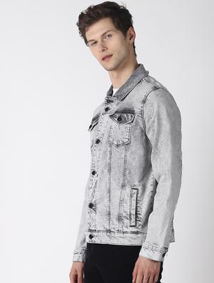 grey washed denim jacket - 16756837 - Standard Image - 2