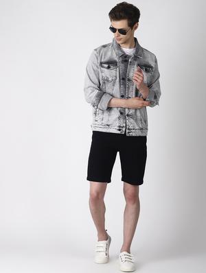 grey washed denim jacket - 16756837 - Standard Image - 4