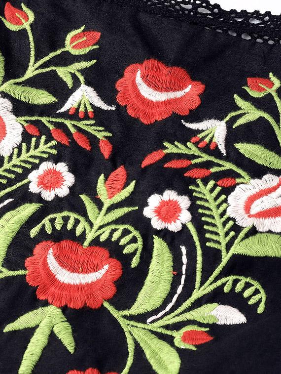 embroidered detail a-line dress - 16756851 - Zoom Image - 4