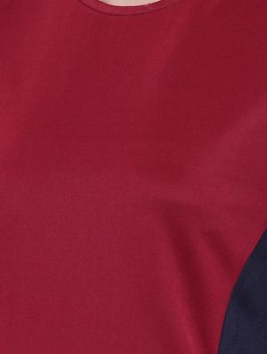 color block crew neck a-line dress - 16756859 - Standard Image - 4