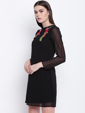 embroidered detail a-line dress - 16756862 - Standard Image - 2