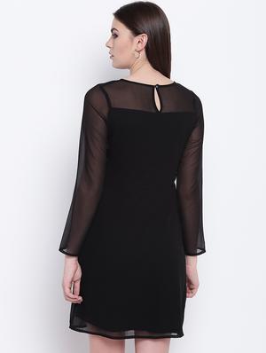 embroidered detail a-line dress - 16756862 - Standard Image - 3