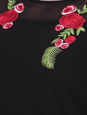 embroidered detail a-line dress - 16756862 - Standard Image - 4
