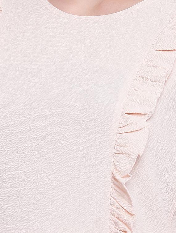 frill detail solid a-line dress - 16756870 - Zoom Image - 4