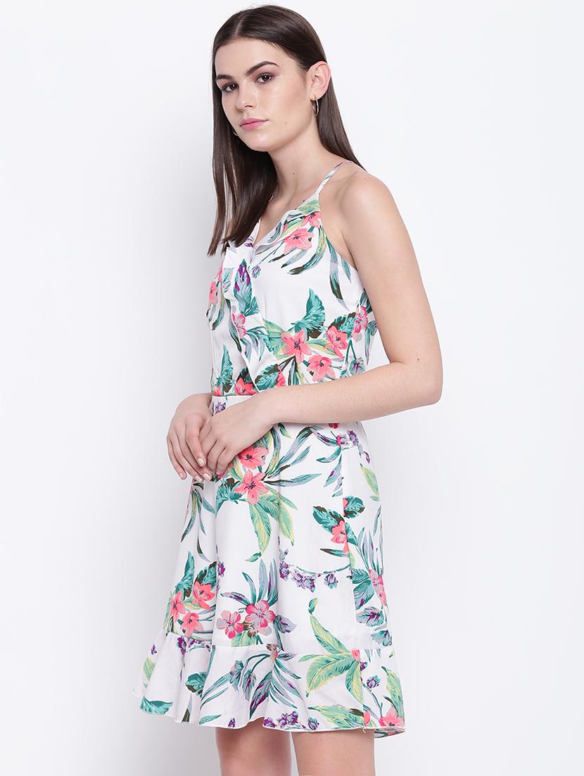 cris cross back tropical a-line dress - 16756871 - Zoom Image - 2