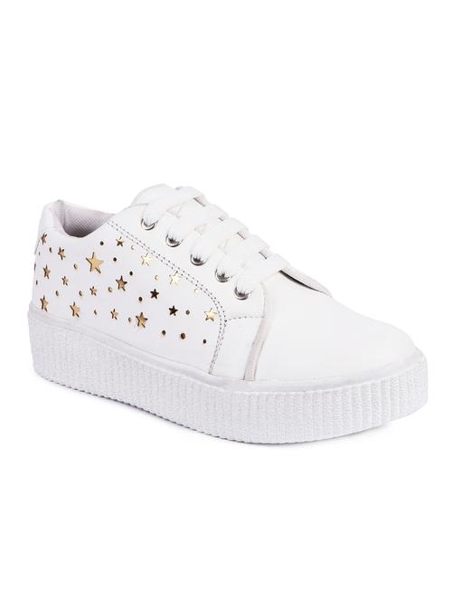 white lace-up sneakers - 16757091 - Standard Image - 1