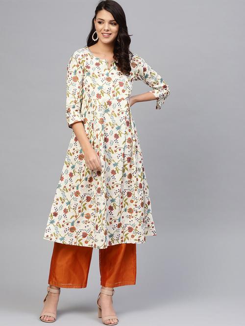 floral a-line kurta - 16757154 - Standard Image - 1
