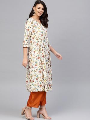 floral a-line kurta - 16757154 - Standard Image - 2