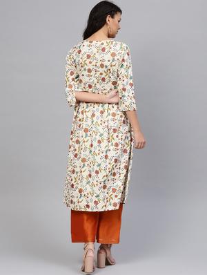 floral a-line kurta - 16757154 - Standard Image - 3