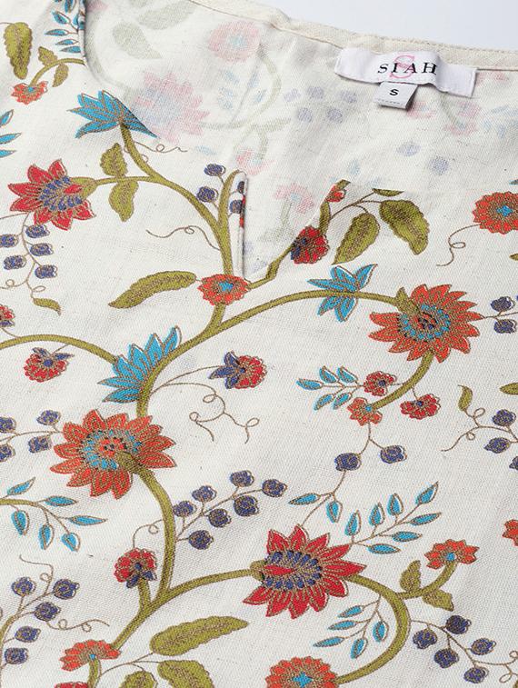 floral a-line kurta - 16757154 - Zoom Image - 4