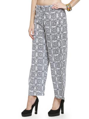 drawstring waist printed trouser - 16757188 - Standard Image - 2