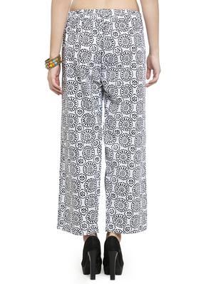 drawstring waist printed trouser - 16757188 - Standard Image - 3