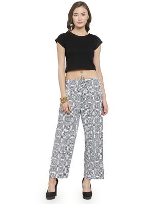drawstring waist printed trouser - 16757188 - Standard Image - 5