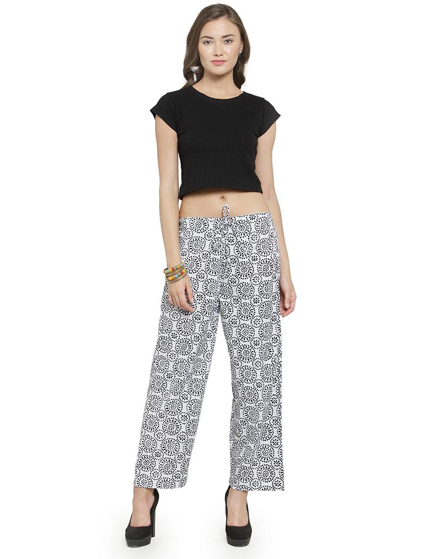 drawstring waist printed trouser - 16757188 - Zoom Image - 5