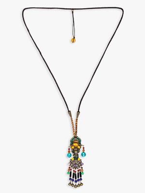 multi colored metal long necklace - 16757888 - Standard Image - 2