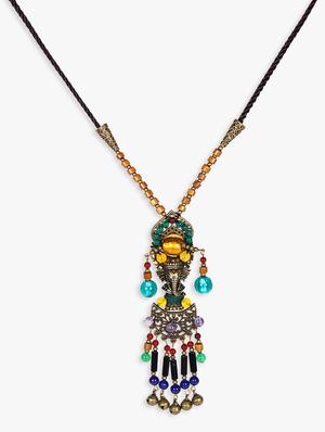 multi colored metal long necklace - 16757888 - Standard Image - 3