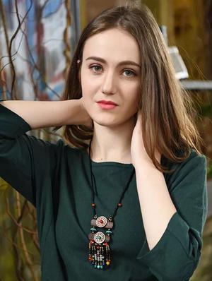 multi colored wood long necklace - 16757889 - Standard Image - 3