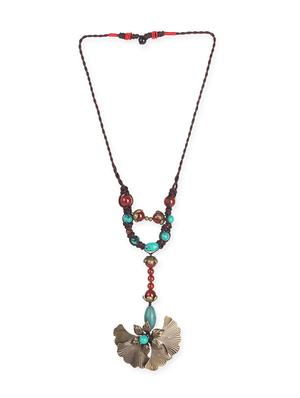 multi colored metal long necklace - 16757891 - Standard Image - 3