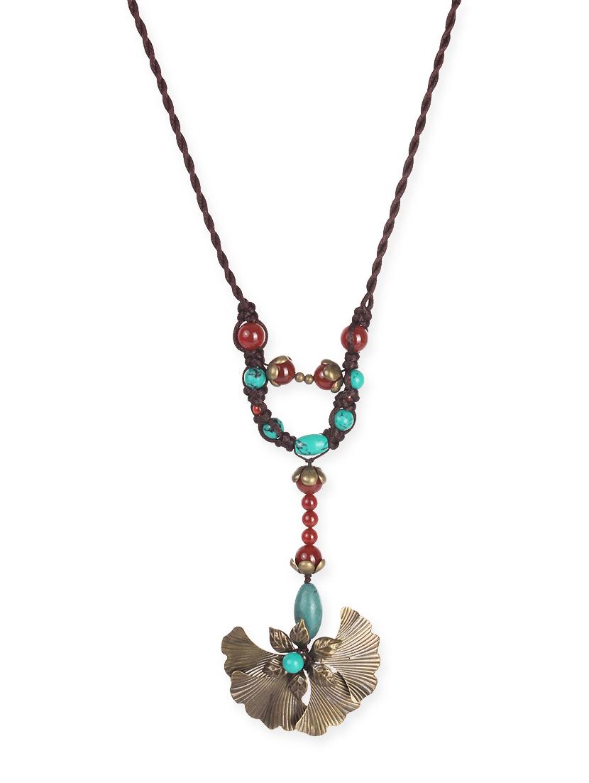 multi colored metal long necklace - 16757891 - Zoom Image - 2