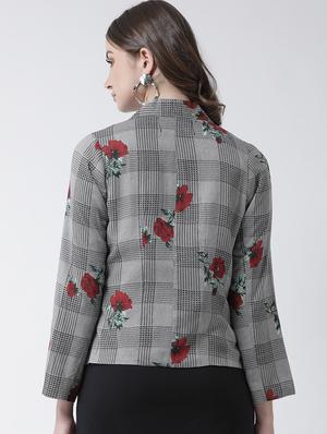 lapel neck checkered blazer - 16759243 - Standard Image - 3