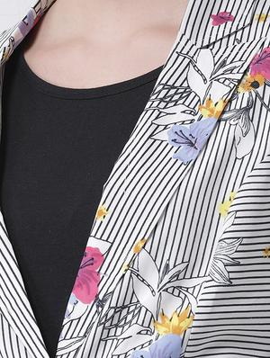 lapel neck checkered blazer - 16759245 - Standard Image - 4