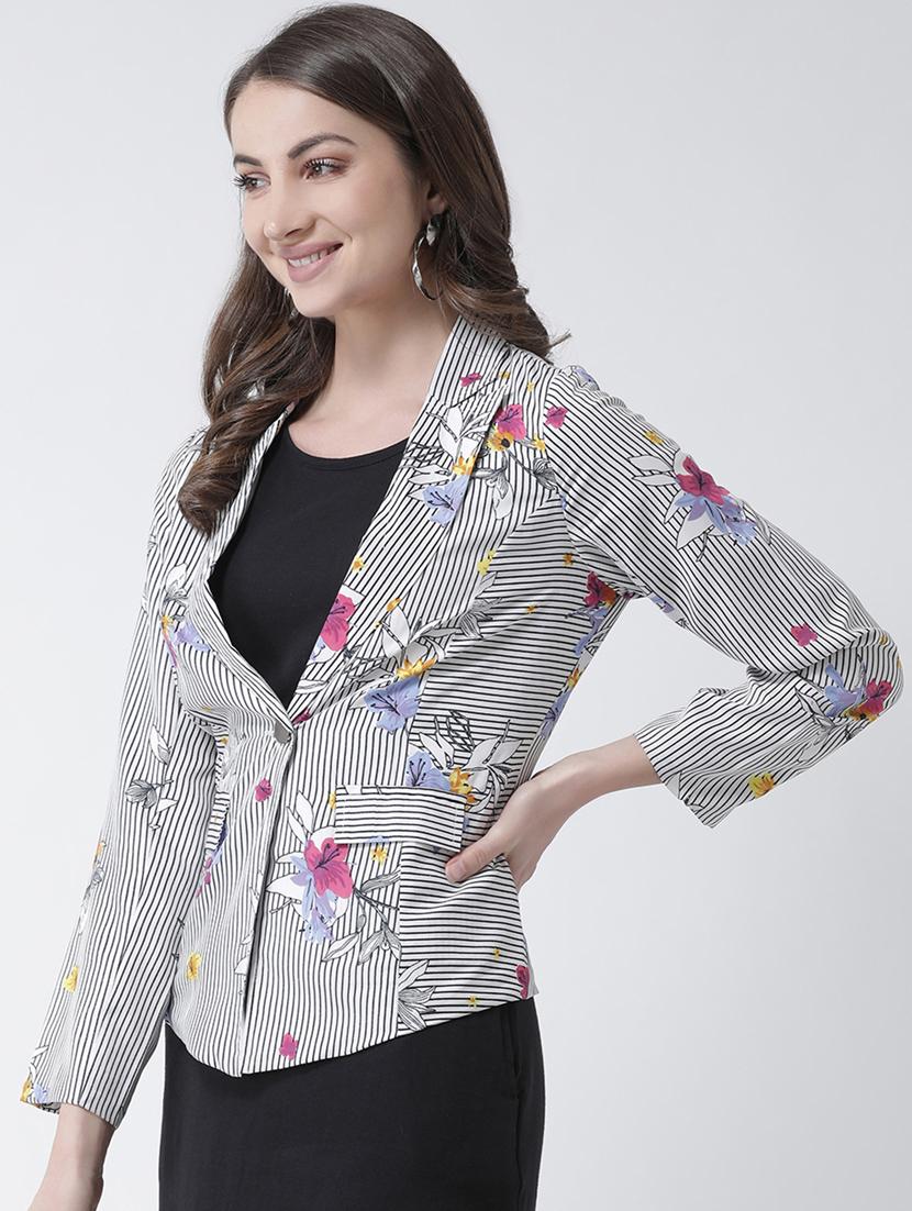 lapel neck checkered blazer - 16759245 - Zoom Image - 2