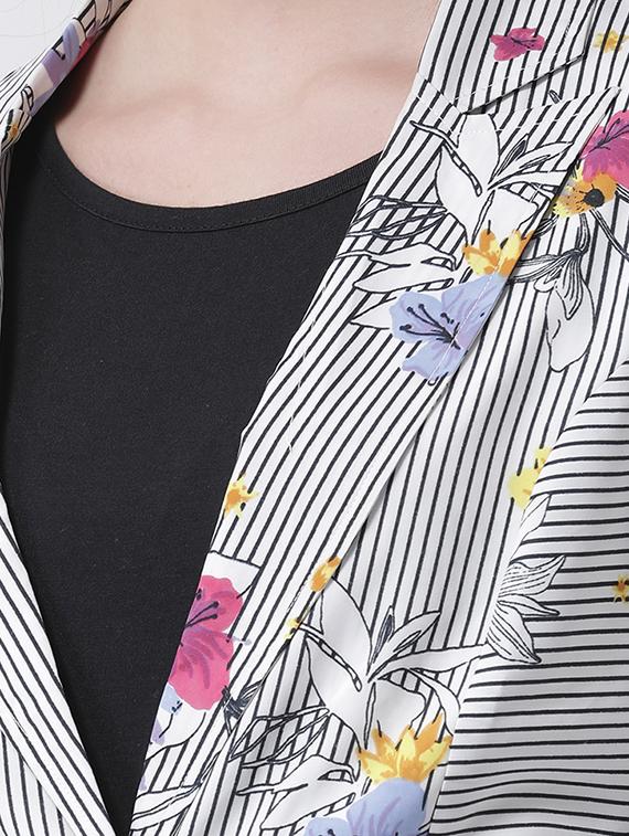 lapel neck checkered blazer - 16759245 - Zoom Image - 4