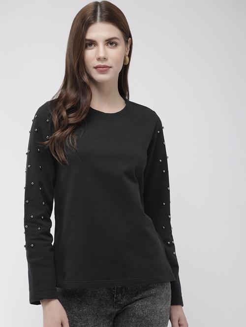 long sleeved embellished sweatshirt - 16759416 - Standard Image - 1
