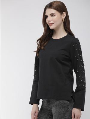 long sleeved embellished sweatshirt - 16759416 - Standard Image - 2