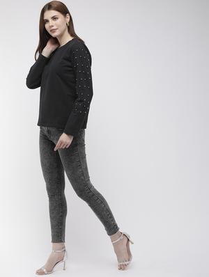 long sleeved embellished sweatshirt - 16759416 - Standard Image - 4