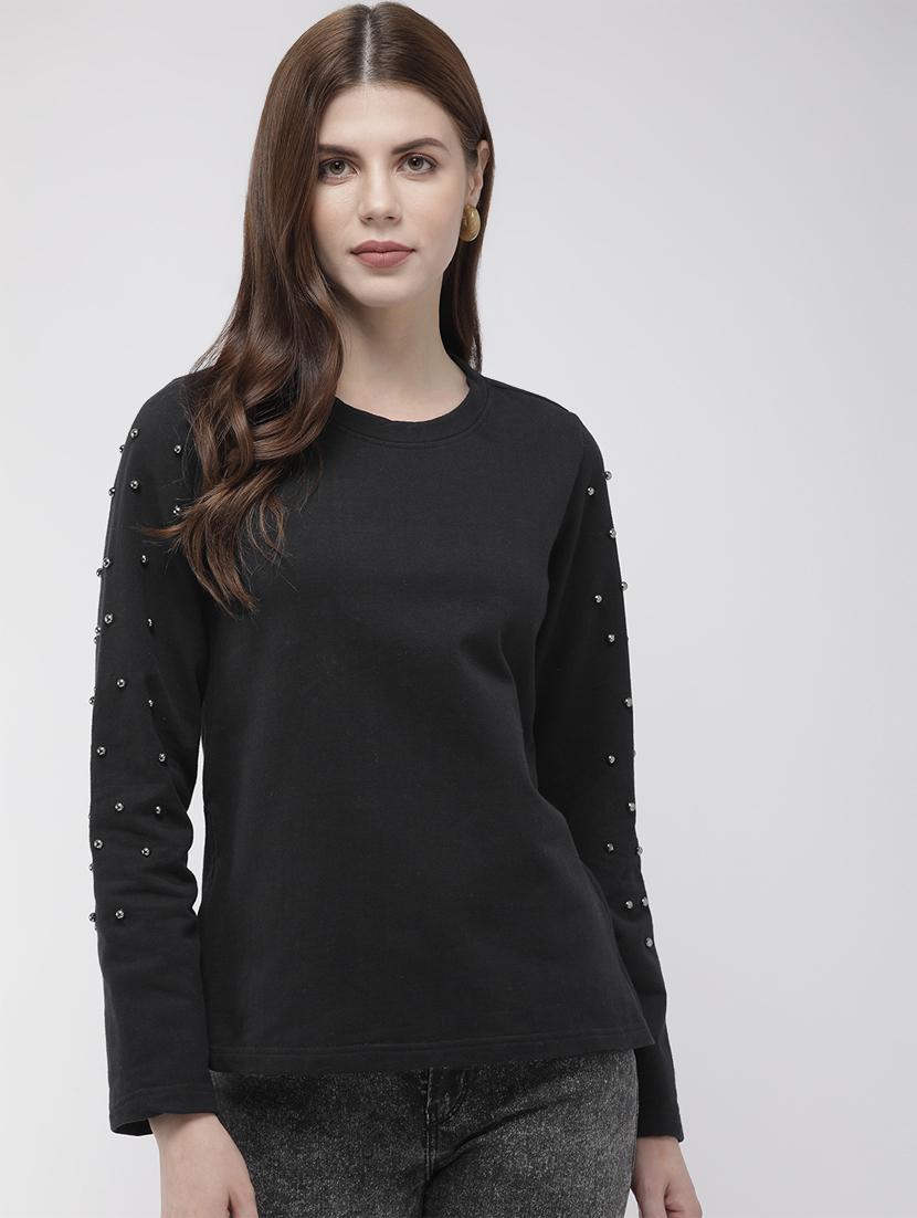 long sleeved embellished sweatshirt - 16759416 - Zoom Image - 1