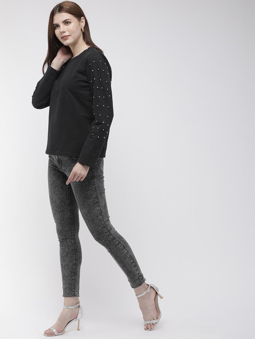 long sleeved embellished sweatshirt - 16759416 - Zoom Image - 4