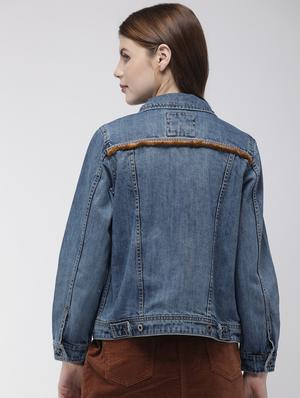 pocket detail embellished denim jacket - 16759419 - Standard Image - 3