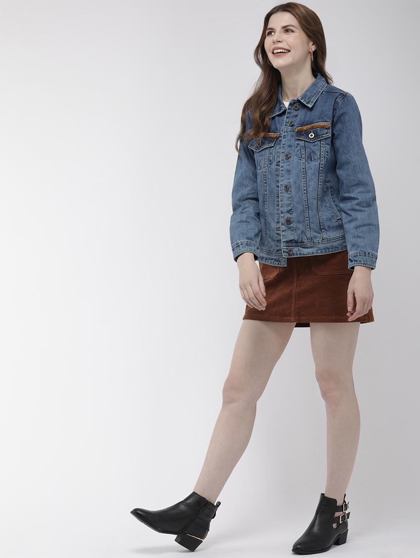 pocket detail embellished denim jacket - 16759419 - Zoom Image - 4