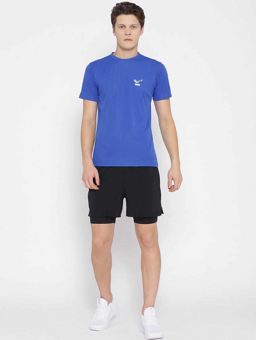 blue solid t-shirt - 16759644 - Zoom Image - 4