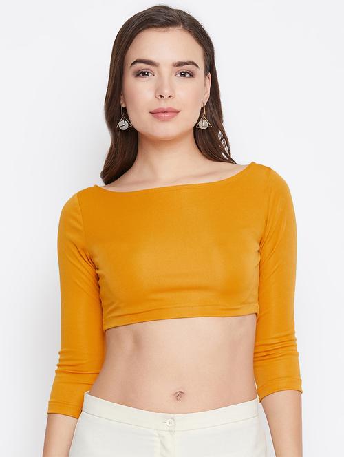 boat neck silk crop top - 16759653 - Standard Image - 1
