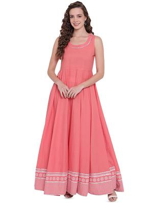 printed flared kurta with jacket - 16759865 - Standard Image - 4