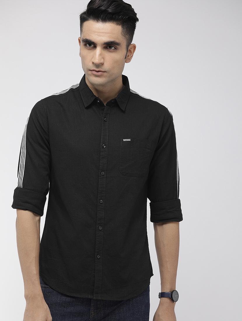 black taped casual shirt - 16759965 - Zoom Image - 1