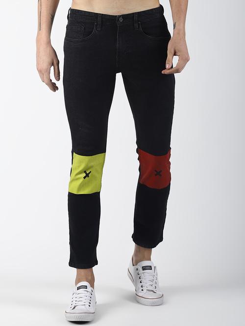 black printed denim jeans - 16760281 - Standard Image - 1
