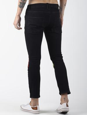 black printed denim jeans - 16760281 - Standard Image - 3