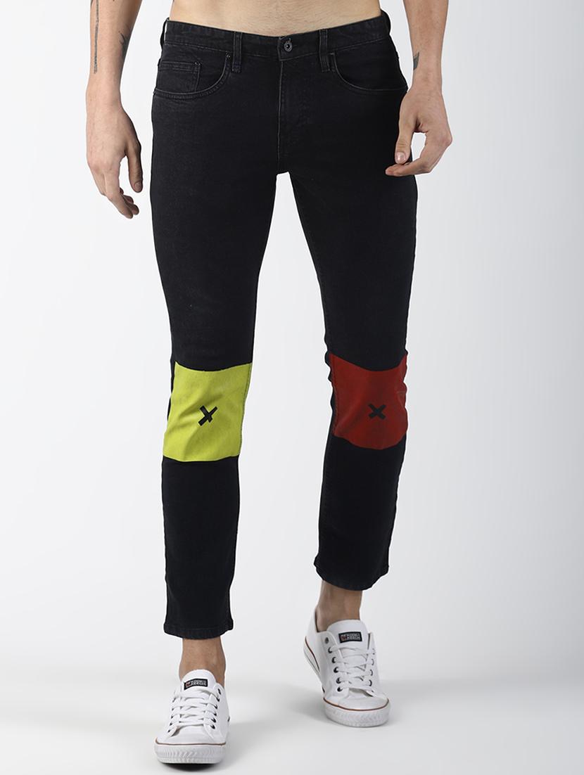 black printed denim jeans - 16760281 - Zoom Image - 1