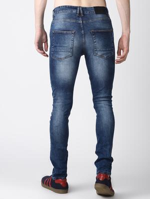 blue light washed patched denim jeans - 16760295 - Standard Image - 3