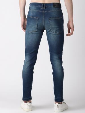 blue light washed patched denim jeans - 16760296 - Standard Image - 3