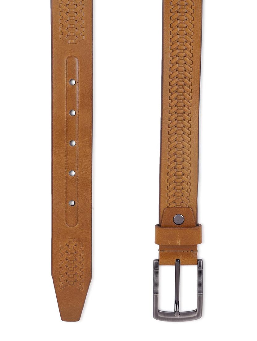 brown leather belt - 16760437 - Zoom Image - 3