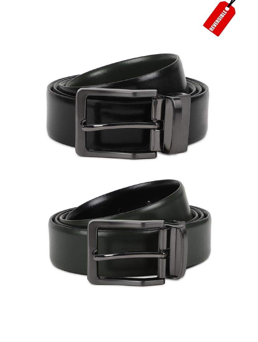 olive leather belt - 16760455 - Zoom Image - 1